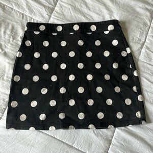 Polka dot mini skirt